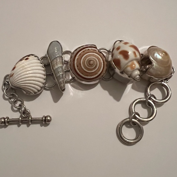 Charles Albert Jewelry - Charles Albert Heavy .950 Sterling Silver Multi-Shell Bracelet
